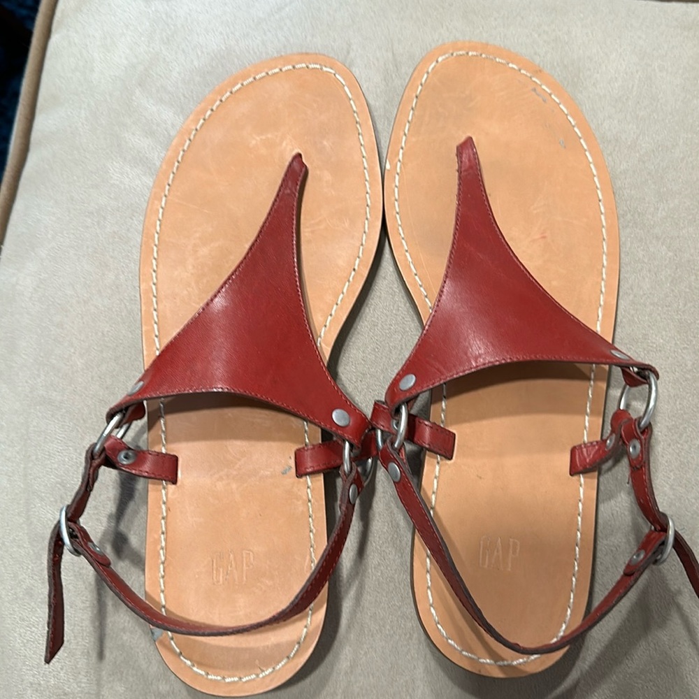Gap red sandals, size 9